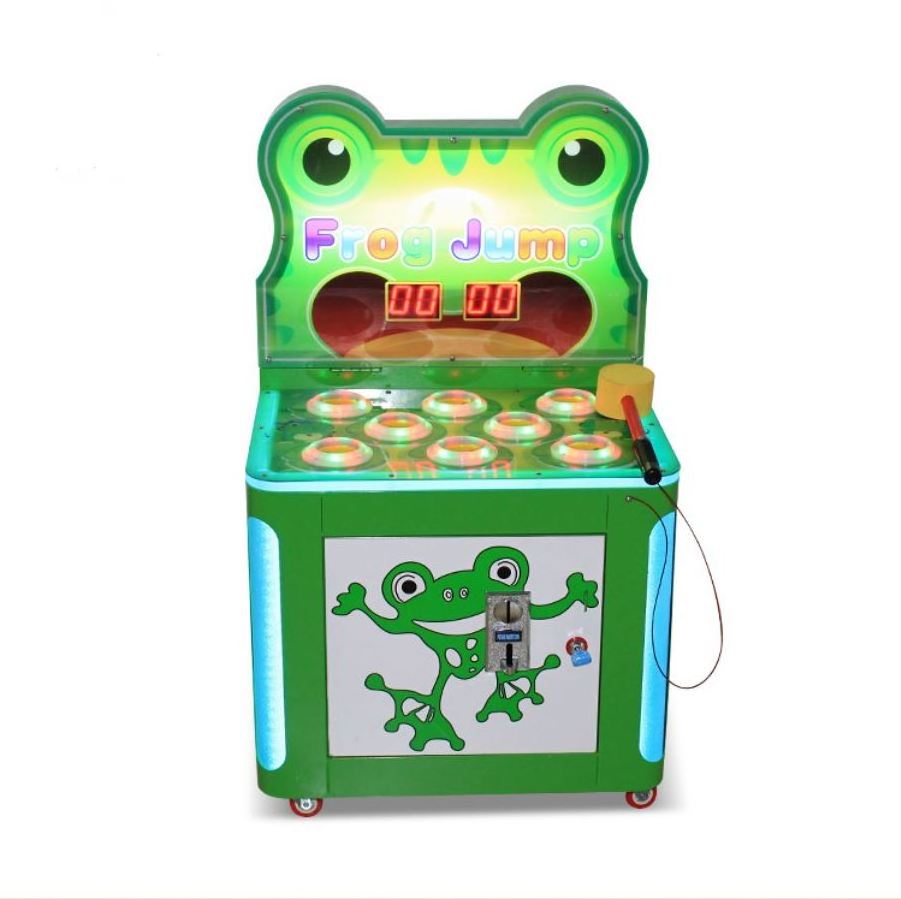 coin operated whack a mole toy arcade game machine Kids Hitting Hammer ticket Redemption toy frog Arcade Game Machine