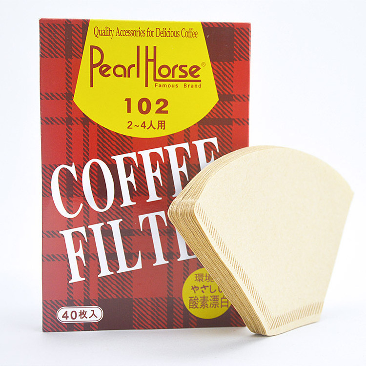 4 Cone Coffee Filter 8-12 cup Unbleached Natural Paper No Blowout Disposable for Pour Over and Drip Coffee Maker, 100 Count