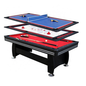 Hot Sale 3 in 1 Billiard Multi Functional Game Pool Hockey Pingpong Table B4T7