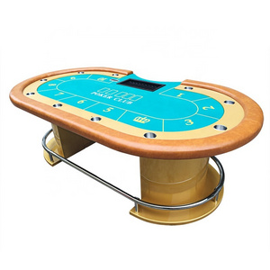 96 inch Professional Texas Hold'em Poker Table with Dealer Tray and Cup Holders, Customized Many Options