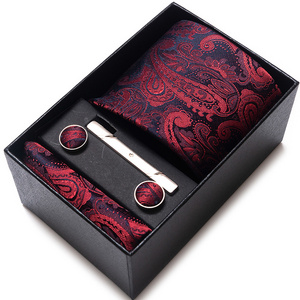 Factory Manufacturer Custom LOGO wholesale Paisley Silk Tie In Gift Box Men Gravatas