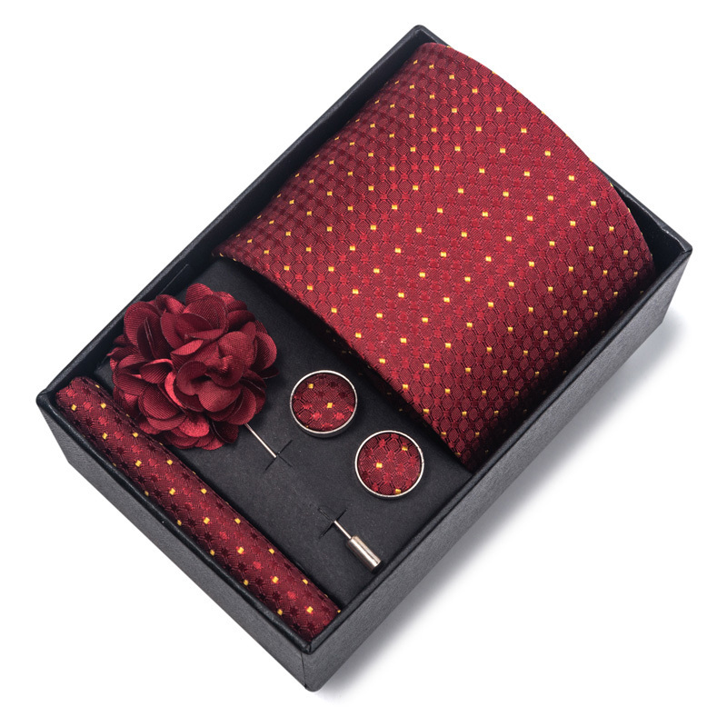 Silk Ties Men Custom Luxury Embroidered Logo Necktie with Gift box Package