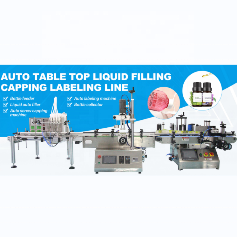 Auto Table Top Round Bottle Labeling Machine For Single Side And Double Side Round Bottle Labeling