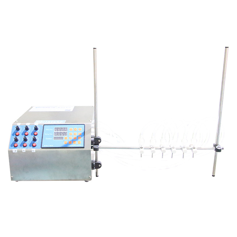 Professional Wholesale Semi-automatic 6 Heads Digital Control Pump Bottling Water Liquid Filling Machine