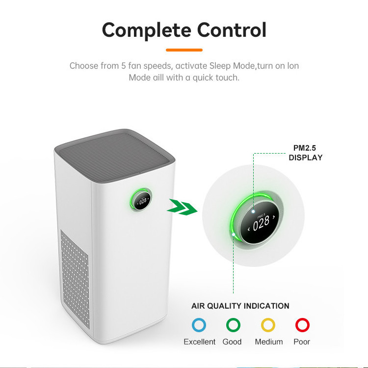 OEM Wholesale Smart WiFi Portable Air Cleaning Equipment 3M Purifier with HEPA Filter Office Home Room Household Air Purifiers