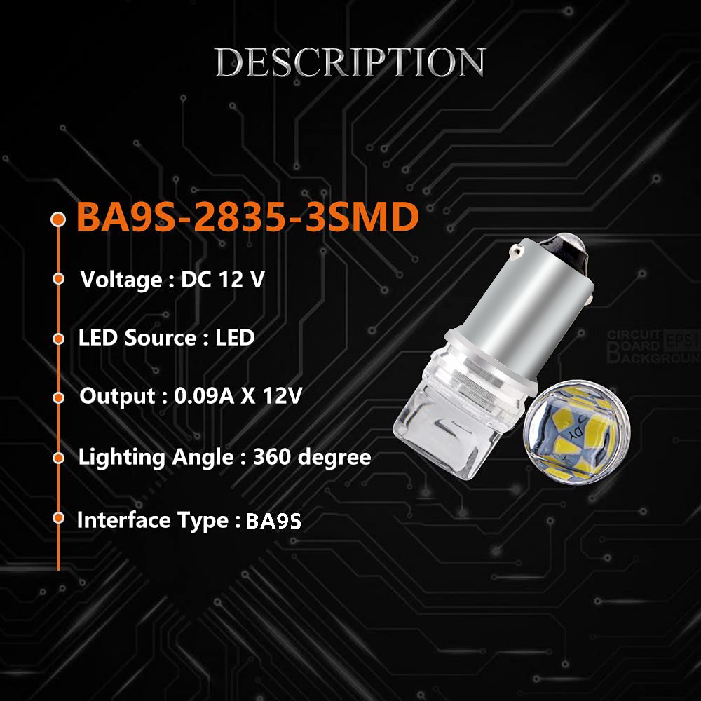 HOLY As Car Light 12v/24v BA9S Bulbs Special G15/ba9s Automobile Indicator Lamp