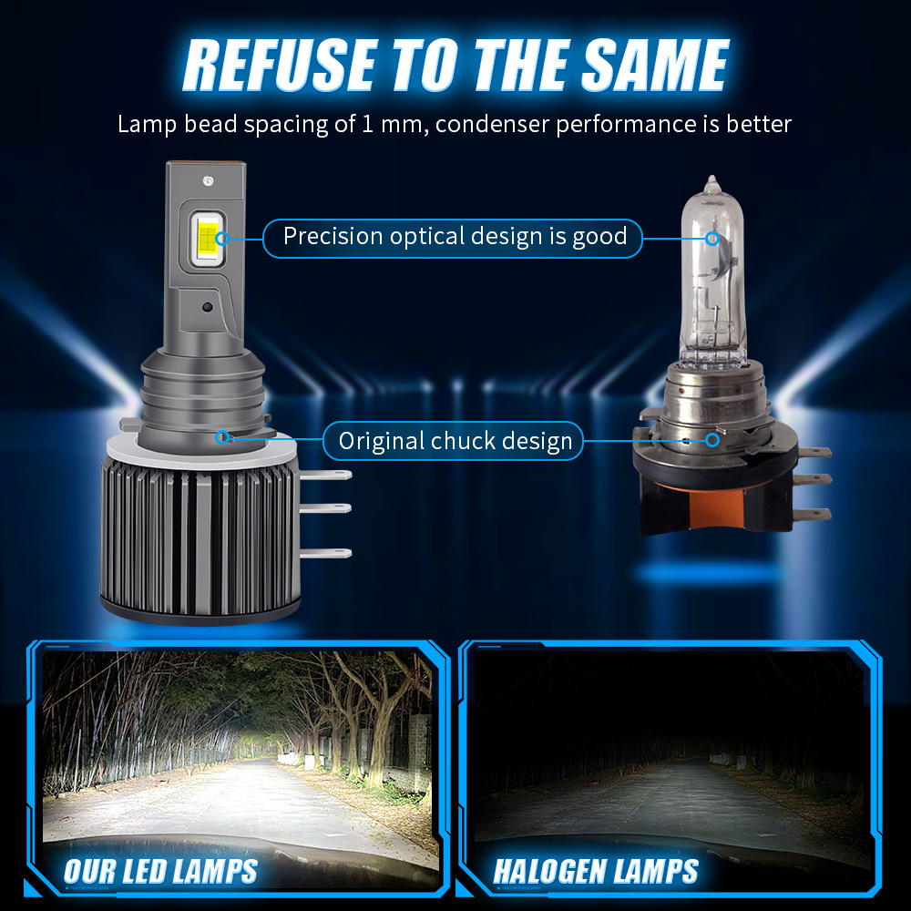 HOLY car led headlight upgrade version DRL high beam H15 high performance H15 H11B car led headlight bulbs