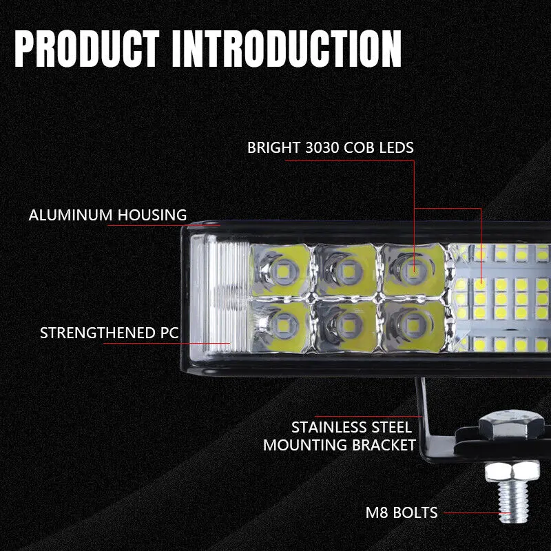 HOLY LED Pods Flood Spot Beam Combo Off Road Driving Fog Light for Truck ATV Boat motorcycle light led