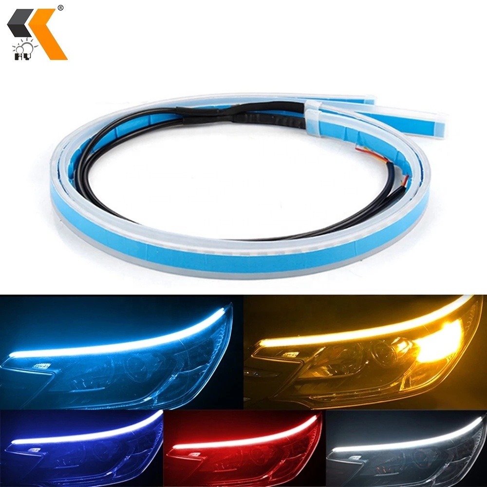 30cm 45cm 60cm led led light for car decorate DRL Flexible Tube strip led daytime running Lights Turn Signal Angel Eyes Car