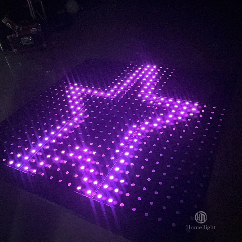 P7.5 Tempered Glass Floor Mat with Remote Control Lighting Dance Floor Tiles LED Video Dance Floor