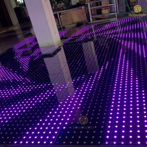 Fully illuminated LED RGB Pixel video Dance Floor for event wedding stage Church night club P7.5cm 12*12ft dance tile midnight