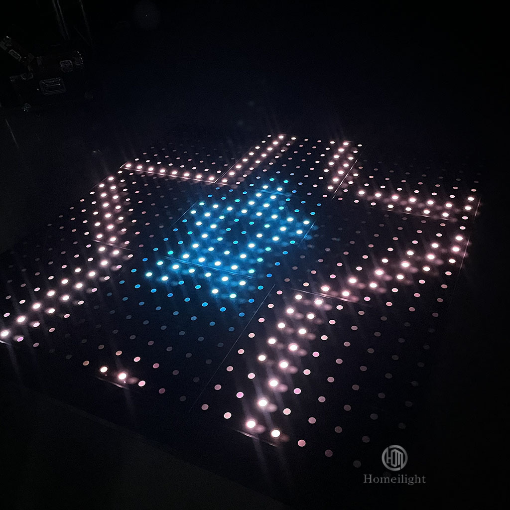 P7.5 Tempered Glass Floor Mat with Remote Control Lighting Dance Floor Tiles LED Video Dance Floor