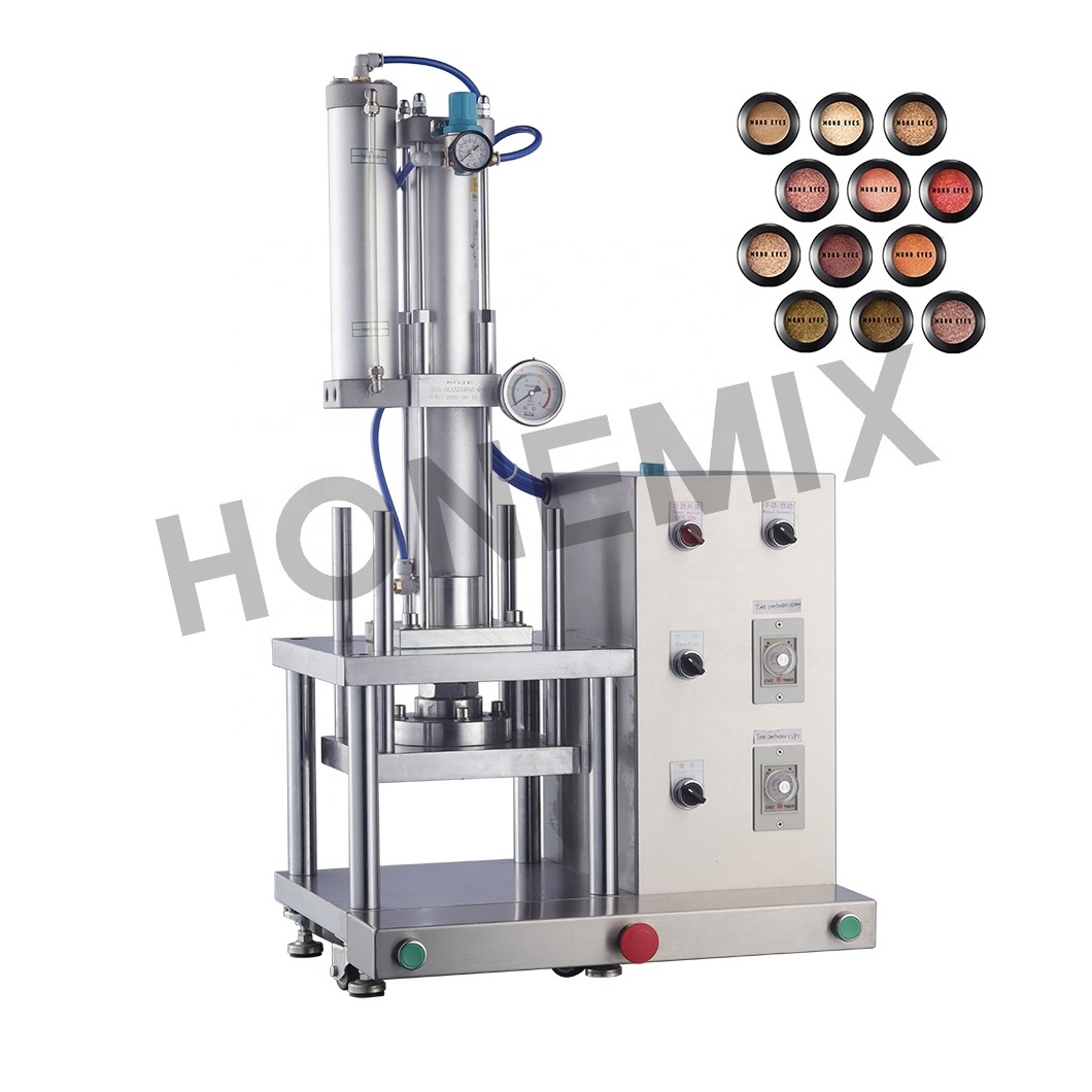 Hone Cosmetic Small Powder Pressing Machine Make Up Eye shadow Lab Pressed Powder Compact Powder Compacting Press Machine