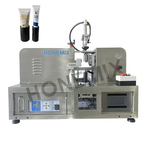 HONE small toothpaste desktop ultrasonic lami soft tube sealer cosmetic cream lotion manual plastic tube sealing machine