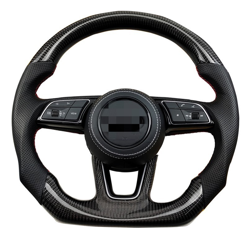 For Audi R8A3468LSQ257L multifunction flat-bottom steering wheel button carbon fiber assembly