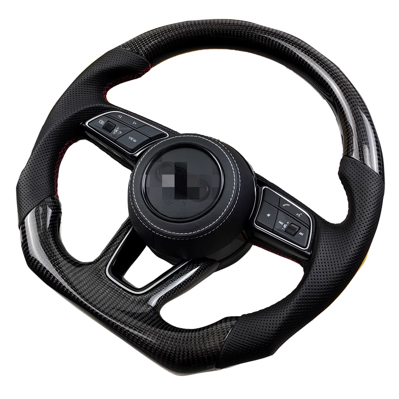 For Audi R8A3468LSQ257L multifunction flat-bottom steering wheel button carbon fiber assembly