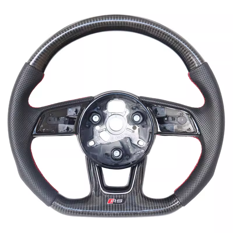 For Audi R8A3468LSQ257L multifunction flat-bottom steering wheel button carbon fiber assembly