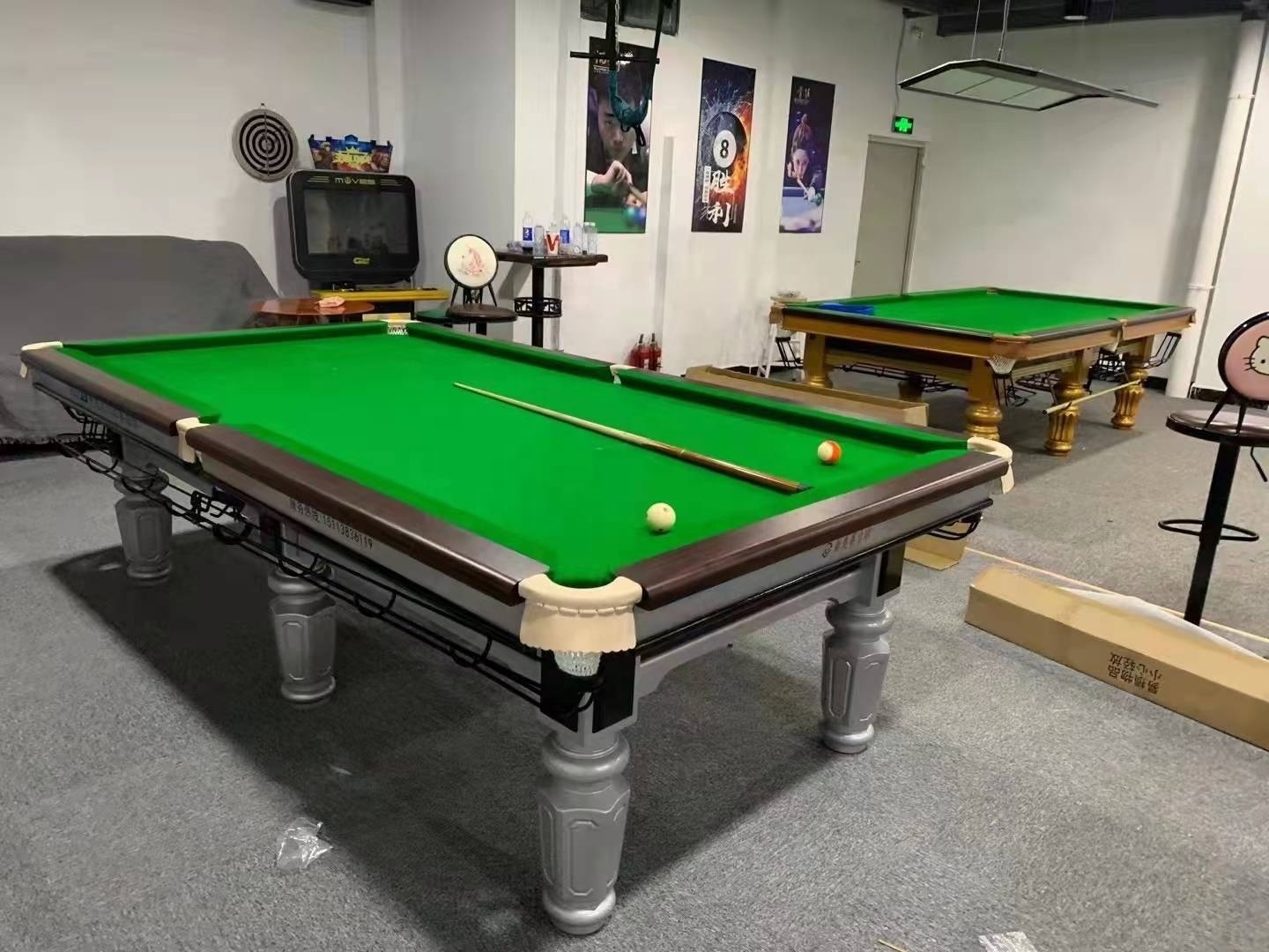 9ft slate bed top snooker pool table