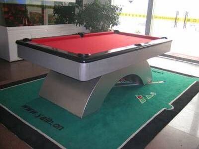 Professional Manufacturer Solid Wood Wool Cushion Rainbow Leg Slate Bed Pool Billiard Table