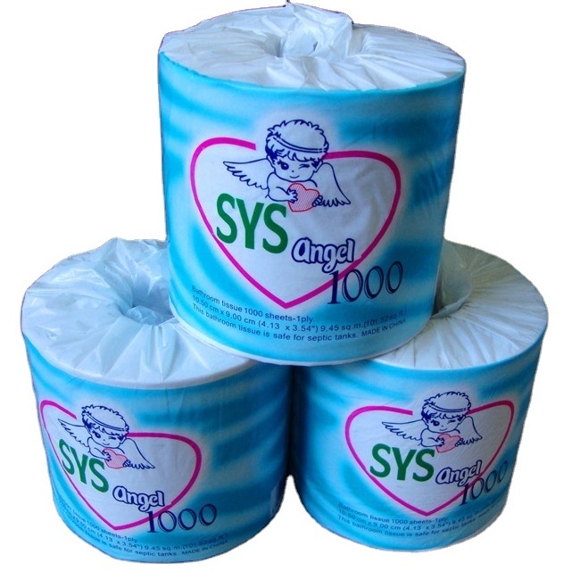 1 ply toilet paper,quality assurance toilet tissue roll for USA market, bathroom with english packing made in China