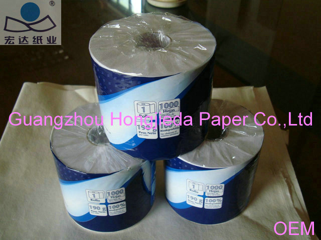 high quality ultra soft 3ply wood pulp embossing OEM toilet tissue paper for wholesale