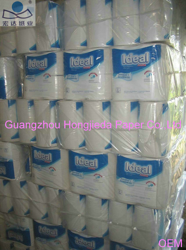 high quality ultra soft 3ply wood pulp embossing OEM toilet tissue paper for wholesale