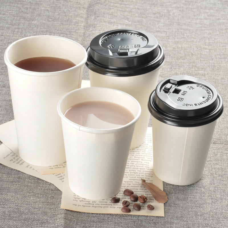 8 oz Disposable White Single Wall Coffee Cup Custom Logo Paper Cup Eco Friendly Takeaway Hot Coffee Paper Cup