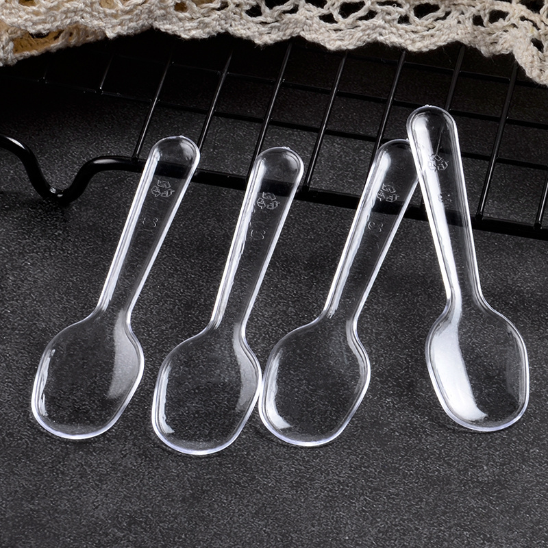 8.4cm disposable plastic spoon /dessert spoon /ice cream spoon scoop