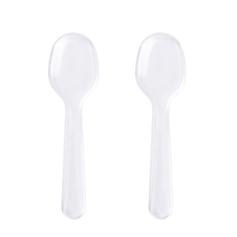 8.4cm disposable plastic spoon /dessert spoon /ice cream spoon scoop