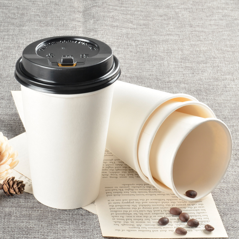 8 oz Disposable White Single Wall Coffee Cup Custom Logo Paper Cup Eco Friendly Takeaway Hot Coffee Paper Cup