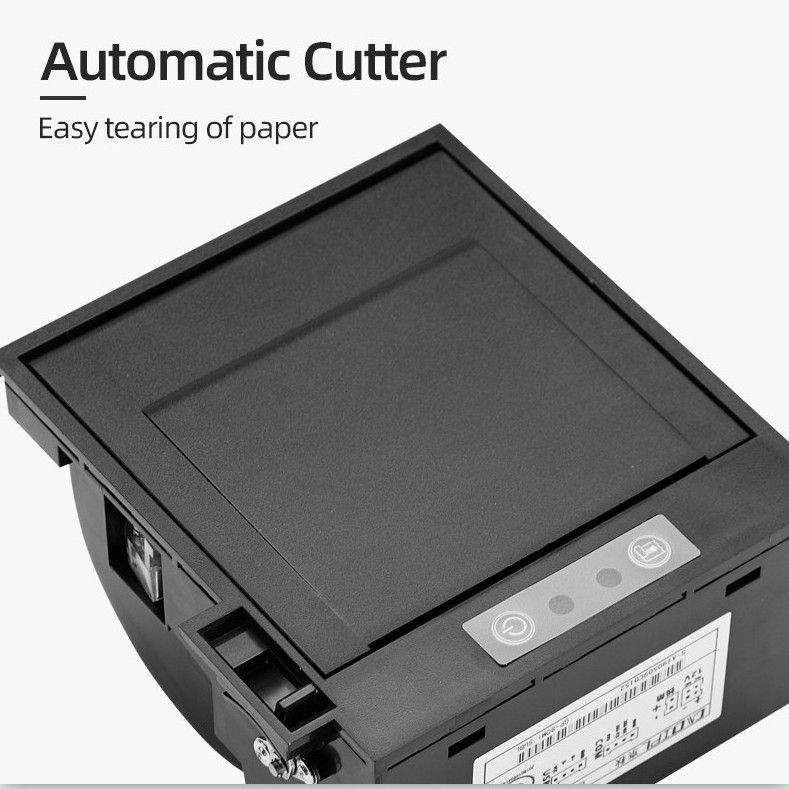 3 inch 80mm Pos Kiosk Embedded Thermal Receipt Printer Auto Cutter 160mm/s Mounted Panel Thermal Panel Printer