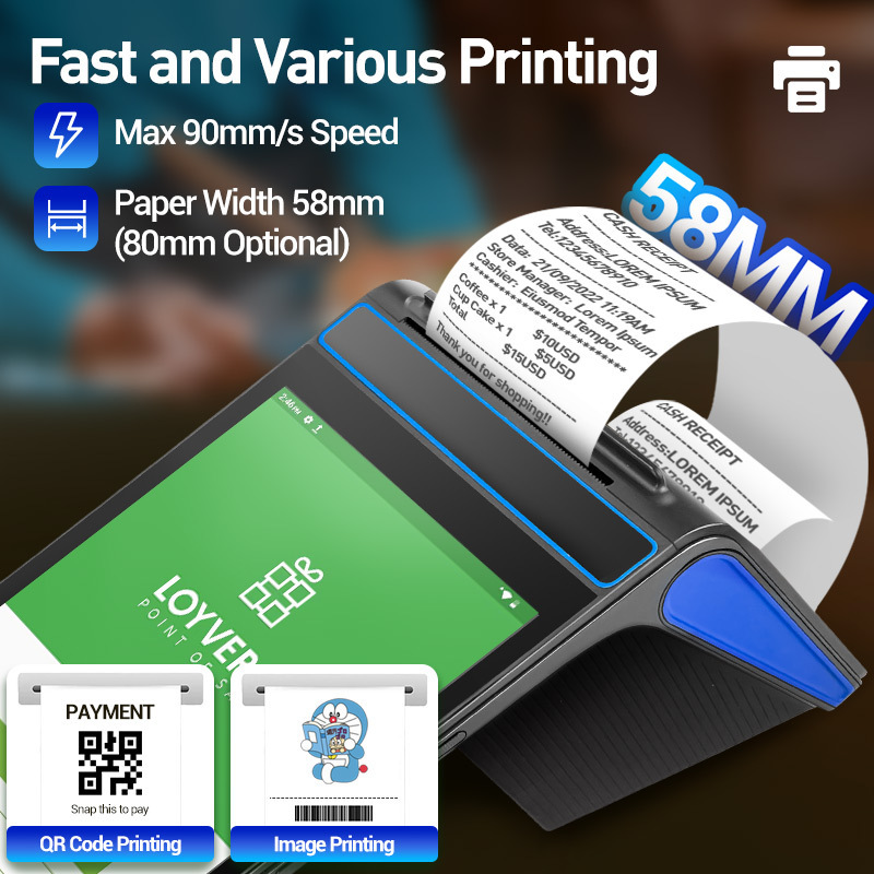 FYJ F1-88 8 inch Bus Parking Event Queue Ticketing Machine Printing Payment Pos Systems with Receipt Printer