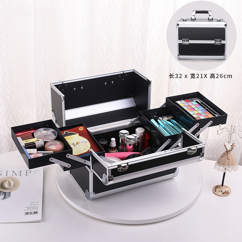 professional  Travel Train Rolling Trolley Beauty Makeup Vanity Case Portable Beauty Cosmetic Makeup Nail Art case