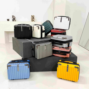 14 Inch ABS Travel Case Trolley Cosmetic Bag with Multi-color Large Capacity Portable Suitcase