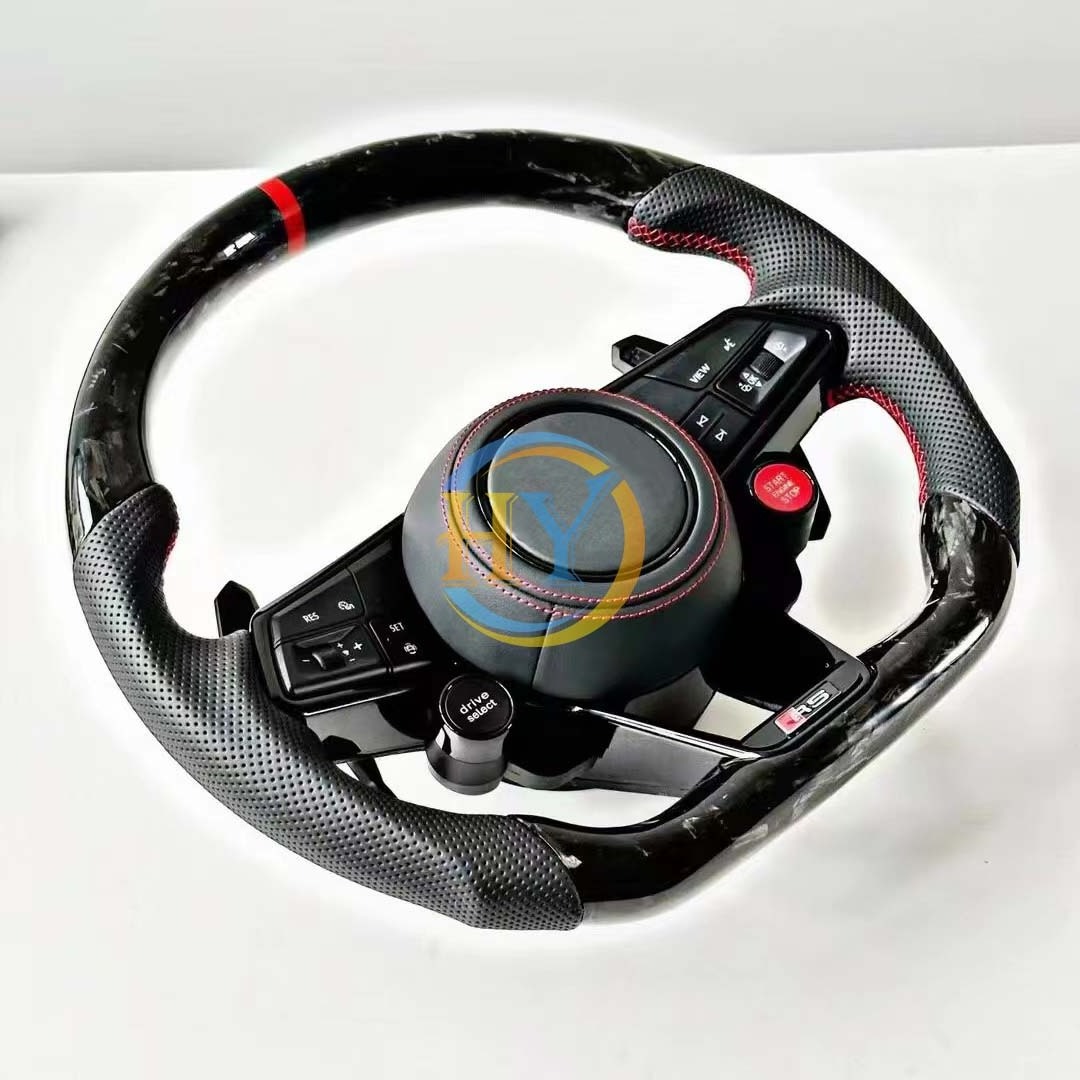 Customized Carbon Fibre Steering Wheel Fit For Audi A4 A5 A6 A7 Steering Wheel Upgraded Style