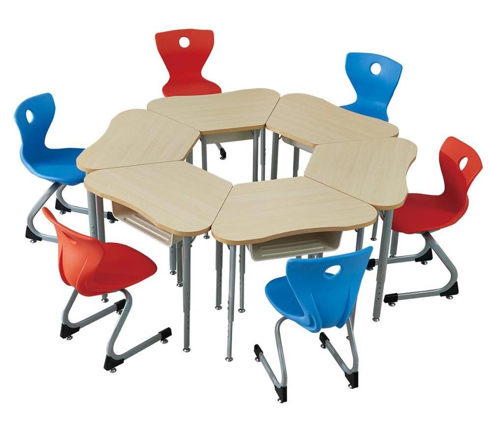 Wholesale new design student furniture sets kids collaborative table and chair