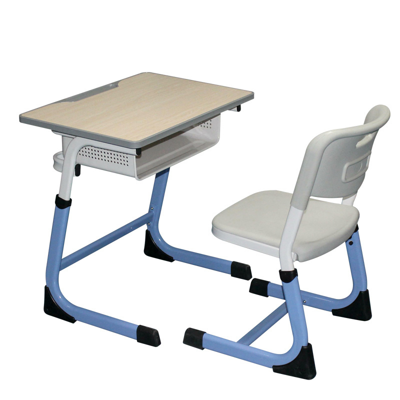 adjustable modern university furniture student wooden desk school chair and table