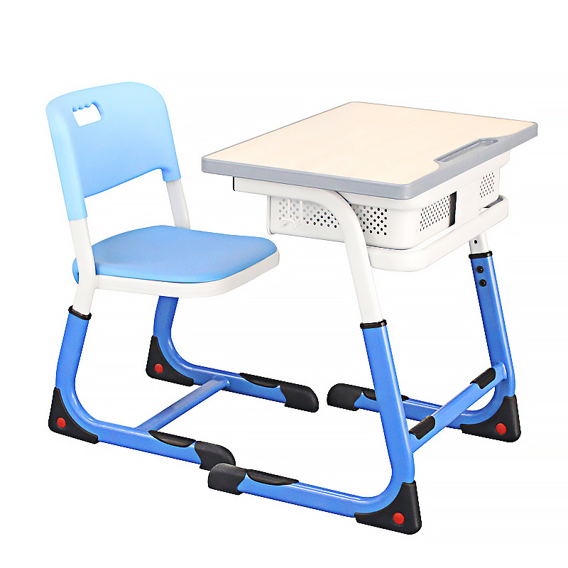 adjustable modern university furniture student wooden desk school chair and table