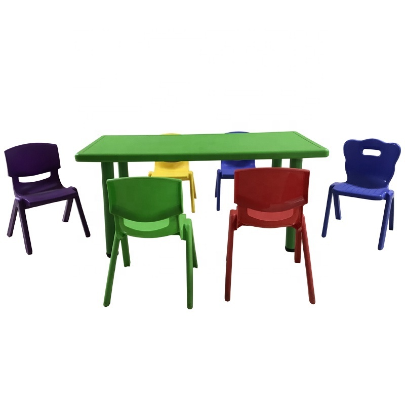 Hot sale factory wholesale plastic children table and chairs kindergarten furniture