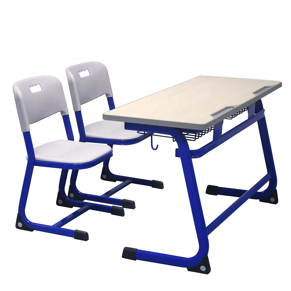 New popular plastic school classroom student desk and chair set reading table