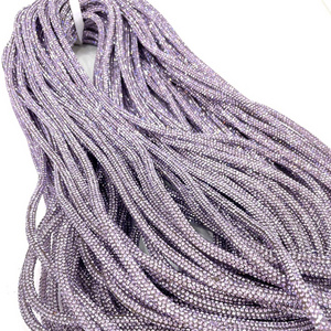 tr071 wholesale violet purple 6mm rhinestone tube trim crystal rhinestone rope