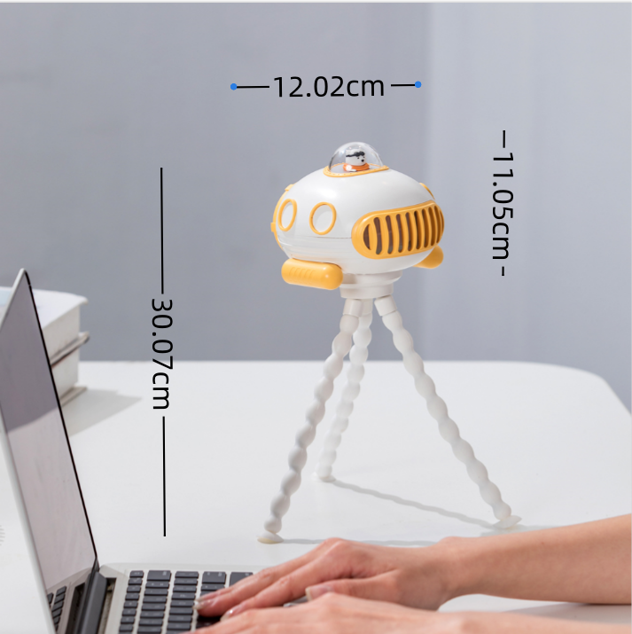 GXZ-F18 Leafless safety, built-in lullaby supports both battery and power supply Children's submarine fan