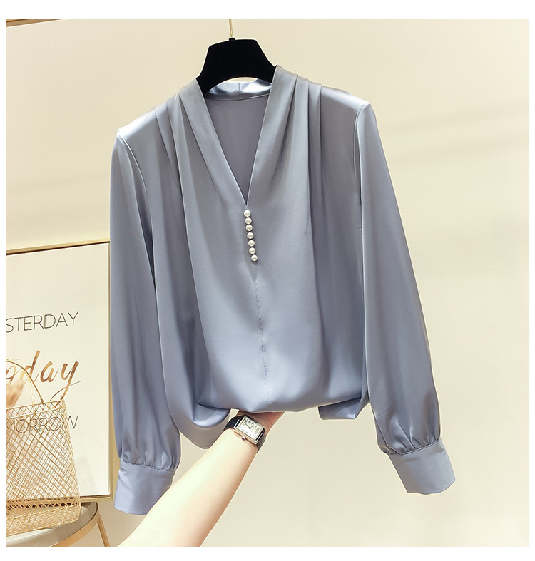 Dropshipping Supplier Young Girls Fashion Office Lady fashion chiffon elegant White blouses Women