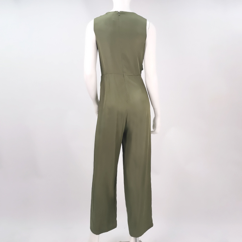 Yindian jumpsuits women 2019 high quality factory wholesale army green casual sleeveless summer jumpsuits