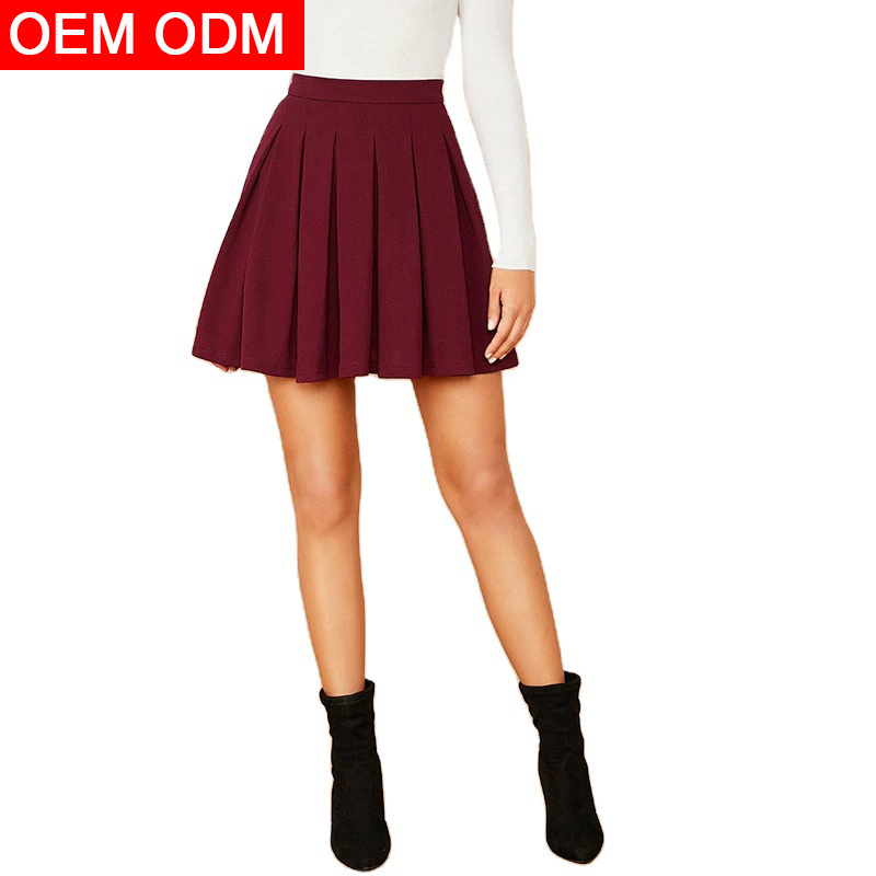 2020 Fashion OEM Tennis Skirts Women's Sexy Mini Skirts Girls In Short Skirts No Top