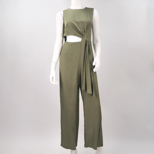 Yindian jumpsuits women 2019 high quality factory wholesale army green casual sleeveless summer jumpsuits