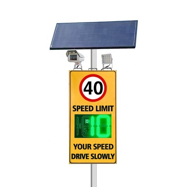 Electric LED Text Display Variable Message Signs Road Sign Solar Powered Traffic Speed Limit Radar