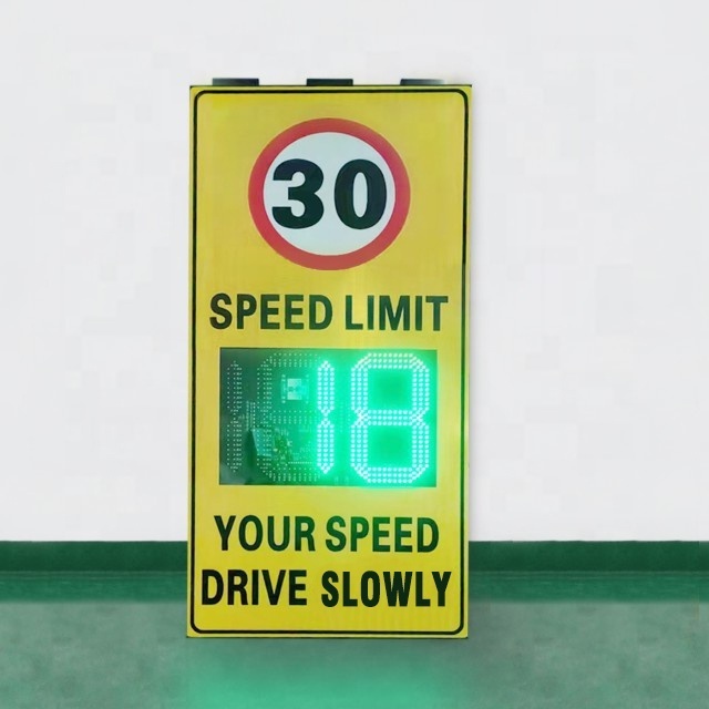 Electric LED Text Display Variable Message Signs Road Sign Solar Powered Traffic Speed Limit Radar