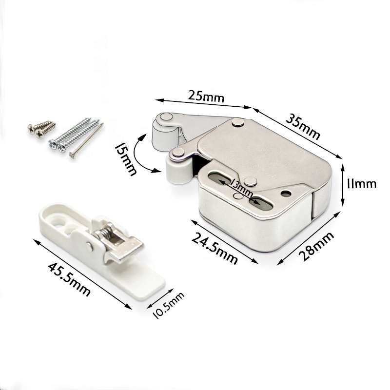 Hot Selling Push-in Touch Lock Mini Door Latch Catch Push to Open Door Latch