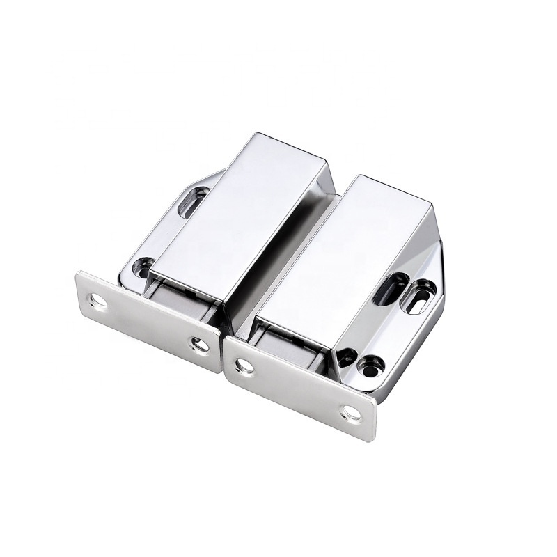 Heavy Duty Door Double Catch Magnetic Door Drawer Cabinet Catch Zinc Alloy Touch Push Open Magnetic Latch